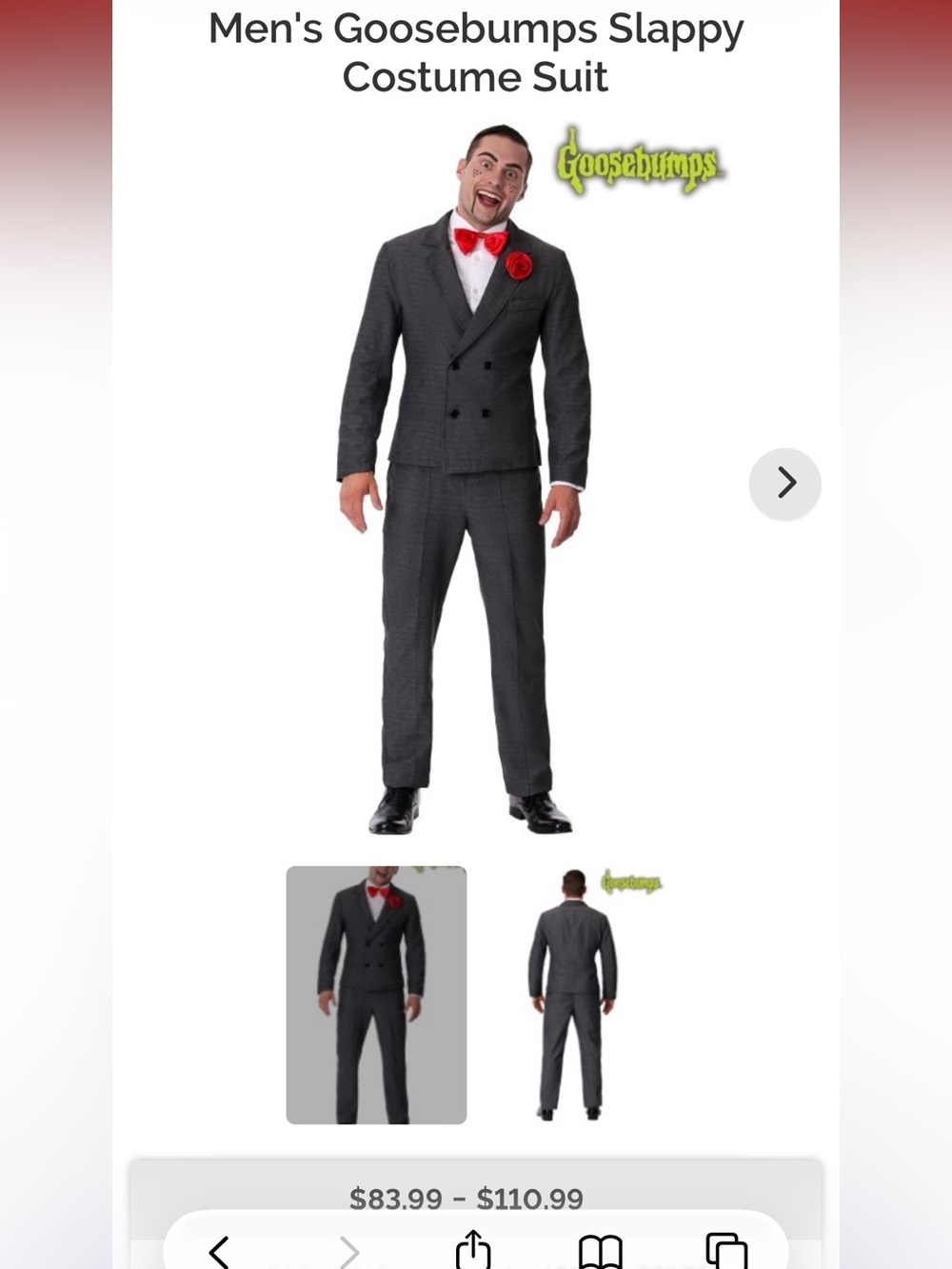 Goosebumps costume